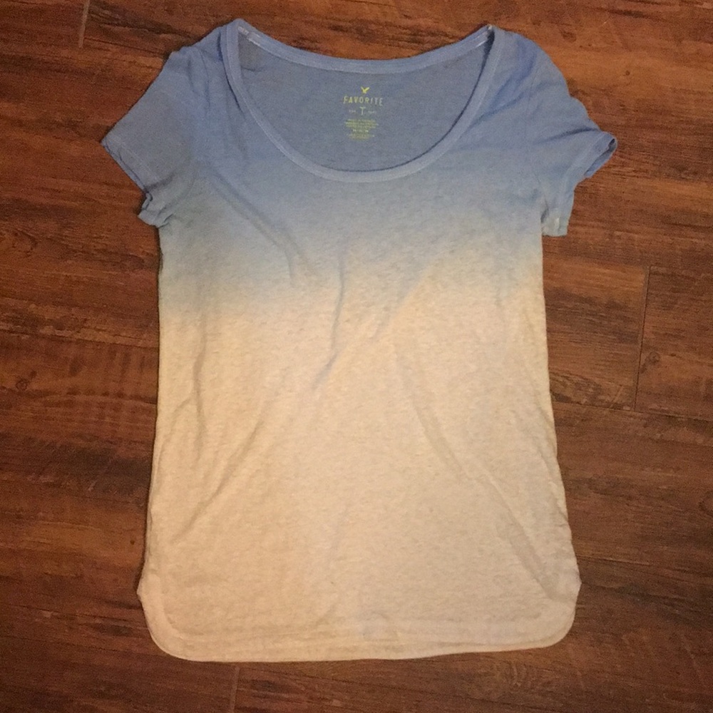 American Eagle “Favorite T” Blue Ombré Shirt